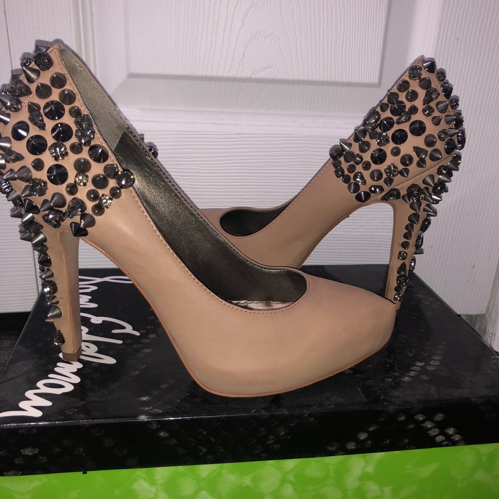 Sam Edelman spiked nude heels